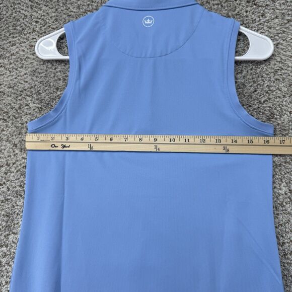 Peter Millar Womens Sleeveless Banded Polo Shirt Womens Small Blue New With Tags - Picture 11 of 13